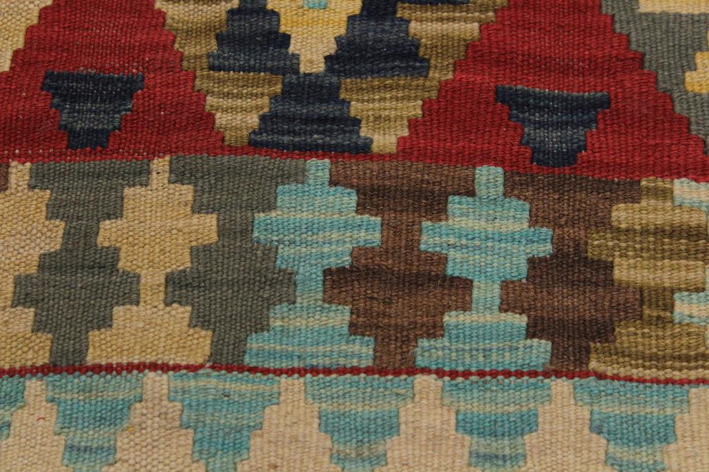 Flat Weave Kilim, Antique, Navaho, Vintage, Handmade, Geometric Kilim Beige Red Hand-Woven Rectangle 100% Wool Area Rug 3 x 5