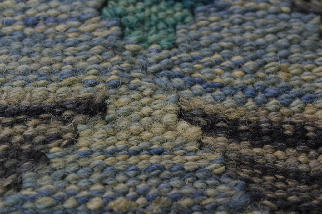 Flat Weave Kilim, Antique, Navaho, Vintage, Handmade, Geometric Kilim Gray Blue Hand-Woven Rectangle 100% Wool Area Rug 5 x 7