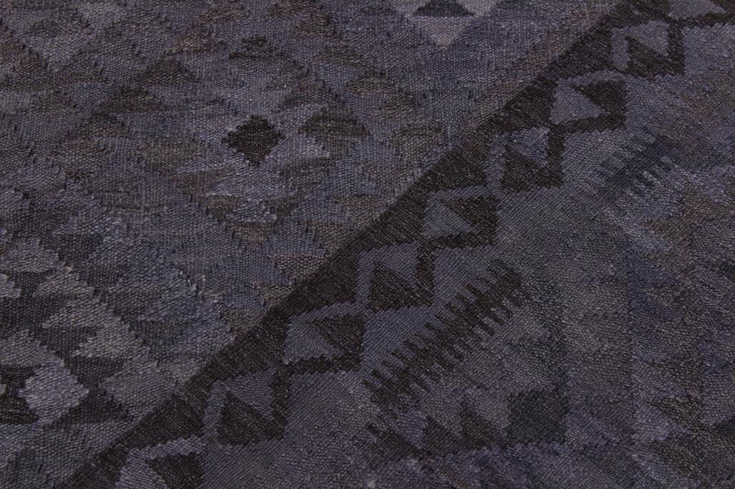 Flat Weave Kilim, Antique, Navaho, Vintage, Handmade, Geometric Kilim Gray Brown Hand-Woven Rectangle 100% Wool Area Rug 6 x 8