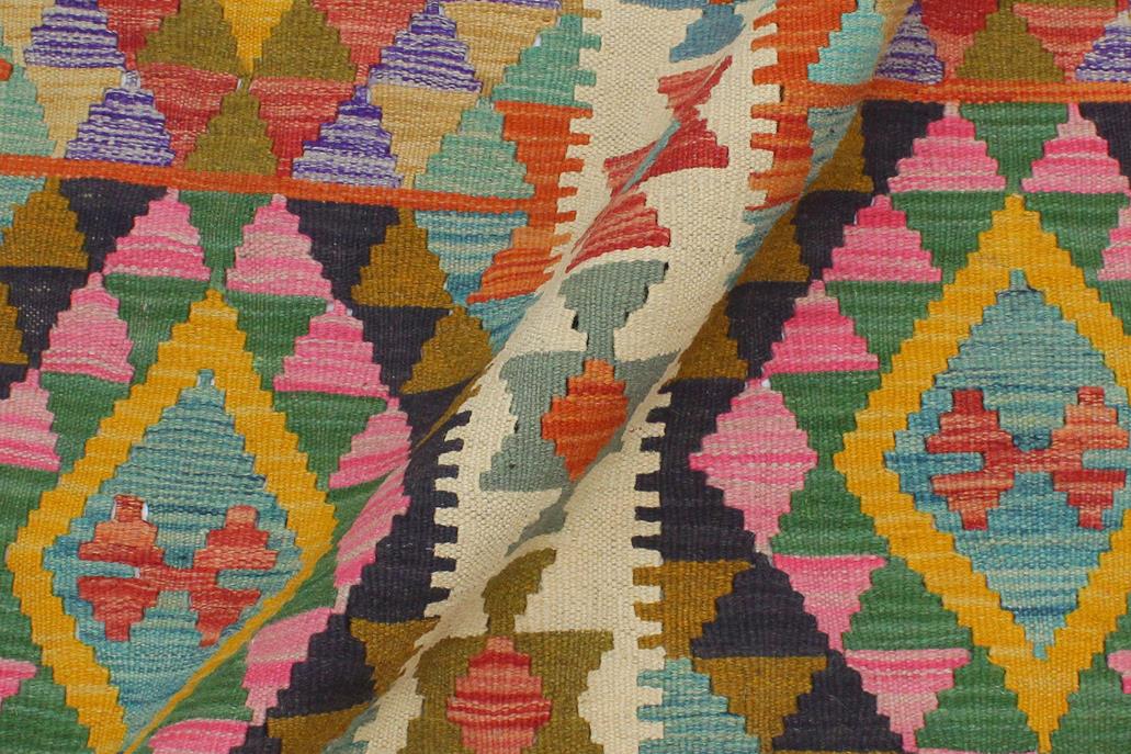 Flat Weave Kilim, Antique, Navaho, Vintage, Handmade, Geometric Kilim Beige Gold Hand-Woven Rectangle 100% Wool Area Rug 3 x 5