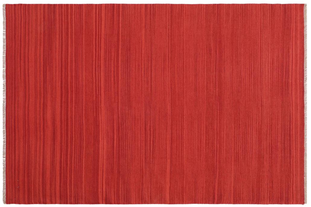 Flat Weave Kilim, Antique, Navaho, Vintage, Handmade, Modern Kilim Red Red Hand-Woven Rectangle 100% Wool Area Rug 6 x 9