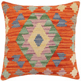 Rustic Mcdonald Turkish Hand-Woven Kilim Pillow