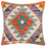 Rustic Louanne Turkish Hand-Woven Kilim Pillow