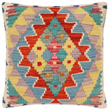 Boho Chic Illa Turkish Hand-Woven Kilim Pillow