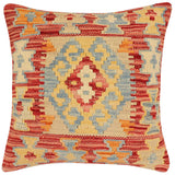 Rustic Stasia Turkish Hand-Woven Kilim Pillow
