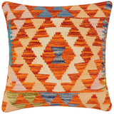 Rustic Nelle Turkish Hand-Woven Kilim Pillow