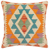 Rustic Shayne Turkish Hand-Woven Kilim Pillow