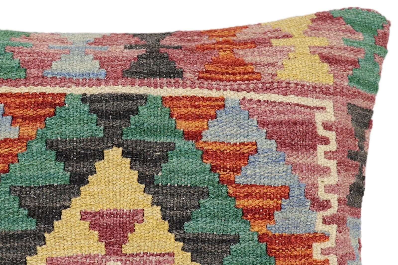 handmade Traditional Pillow Rust Red Hand-made SQUARE 100% WOOL Hand woven turkish pillow2' x 2'