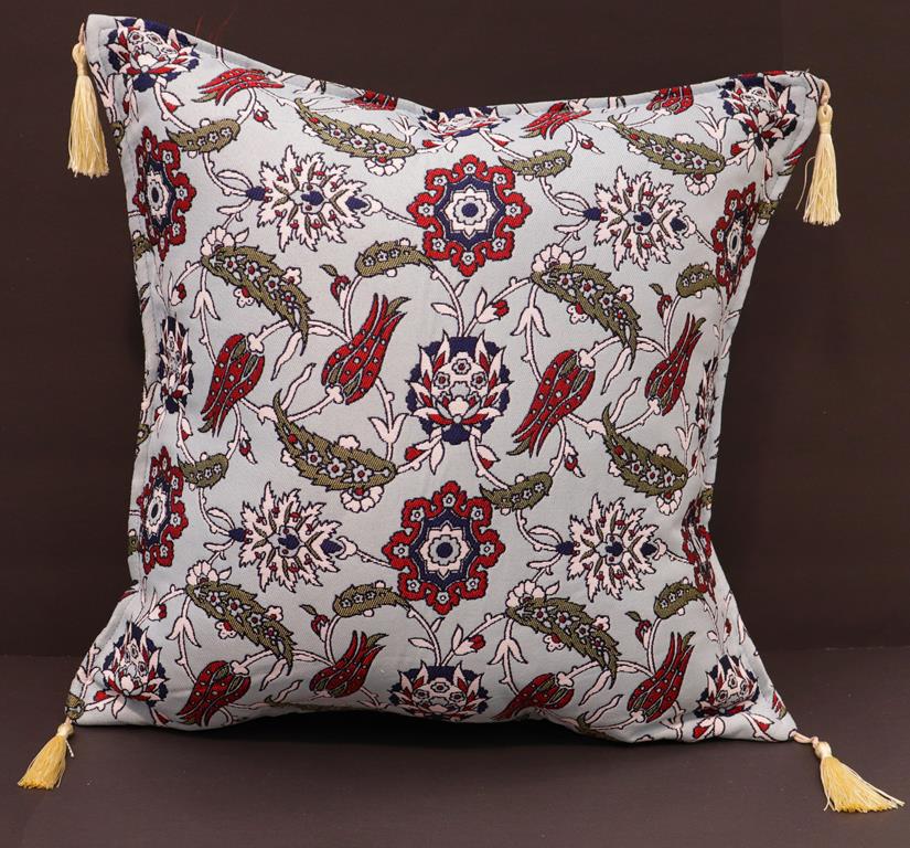 handmade Geometric Pillow Blue Red Handmade RECTANGLE throw pillow 2 x 2