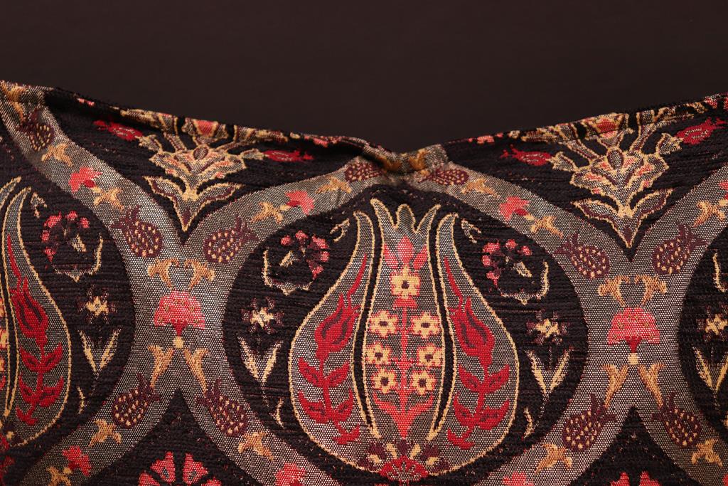 handmade Geometric Pillow Black Red Handmade RECTANGLE throw pillow 2 x 2