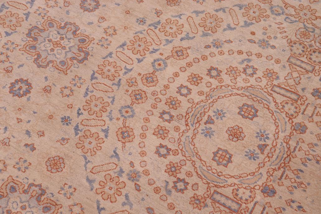 handmade Geometric Kafkaz Chobi Ziegler Ivory Pink Hand Knotted RECTANGLE 100% WOOL area rug 9 x 12