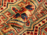 handmade Geometric Super Kazak Red Tan Hand Knotted RECTANGLE 100% WOOL area rug 4x6