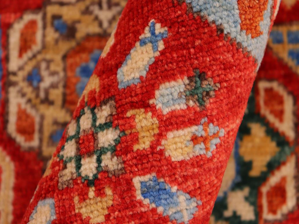handmade Geometric Mamluk Red Blue Hand Knotted RECTANGLE 100% WOOL area rug 10x14