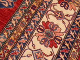 handmade Geometric Super Kazak Red Beige Hand Knotted RECTANGLE 100% WOOL area rug 10x14
