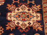 handmade Geometric Super Kazak Blue Red Hand Knotted RECTANGLE 100% WOOL area rug 8x10