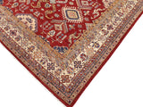 handmade Geometric Super Kazak Red Beige Hand Knotted RECTANGLE 100% WOOL area rug 9x12