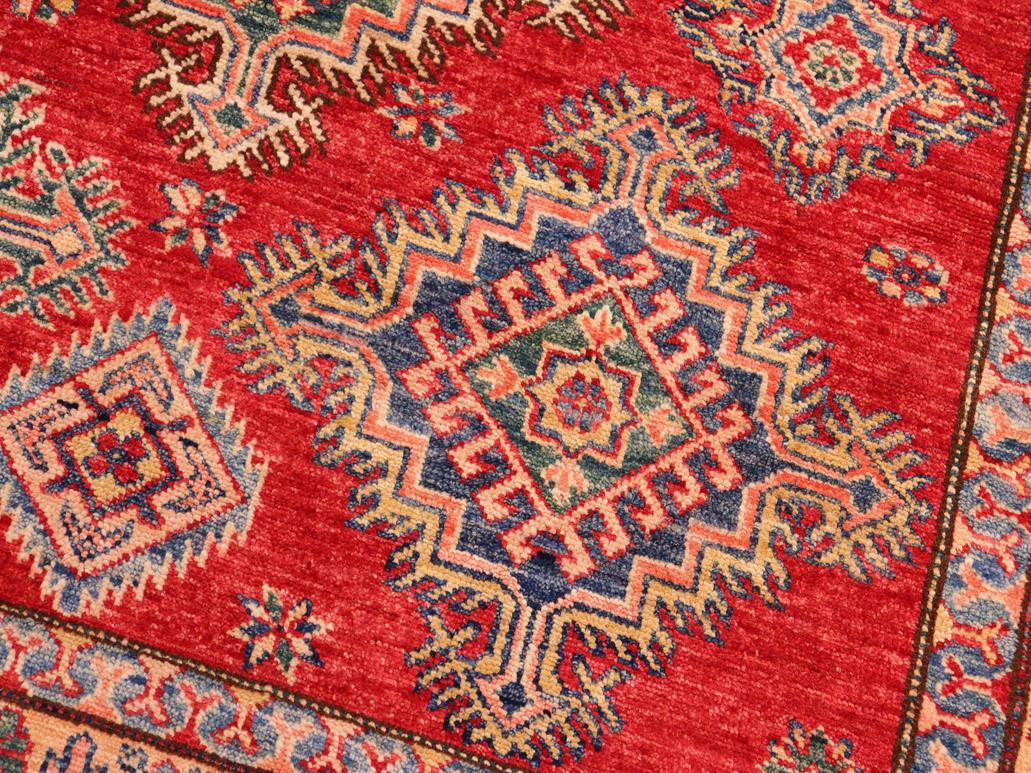 handmade Geometric Super Kazak Red Beige Hand Knotted RECTANGLE 100% WOOL area rug 8x10