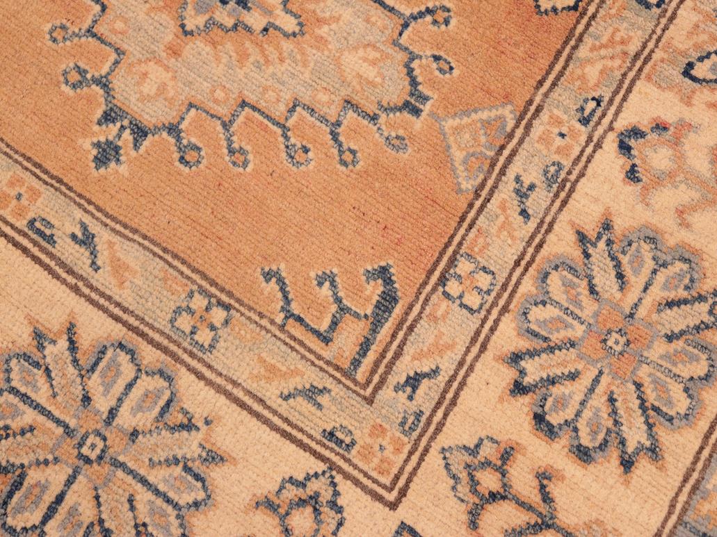 handmade Geometric Kazak Brown Beige Hand Knotted RECTANGLE 100% WOOL area rug 5x7