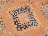 handmade Geometric Kazak Brown Beige Hand Knotted RECTANGLE 100% WOOL area rug 5x7