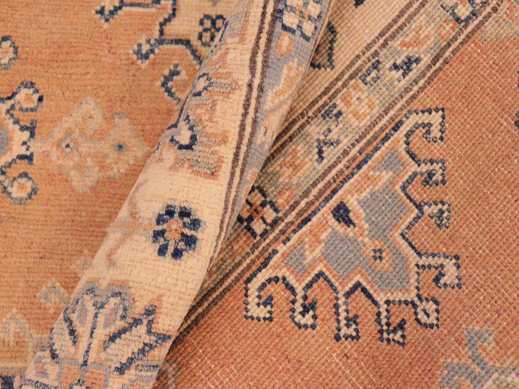 handmade Geometric Kazak Brown Beige Hand Knotted RECTANGLE 100% WOOL area rug 5x7