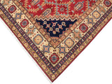 handmade Geometric Kazak Red Beige Hand Knotted RECTANGLE 100% WOOL area rug 6x8