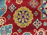 handmade Geometric Kazak Red Beige Hand Knotted RECTANGLE 100% WOOL area rug 6x9