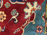 handmade Geometric Kazak Red Beige Hand Knotted RECTANGLE 100% WOOL area rug 6x9