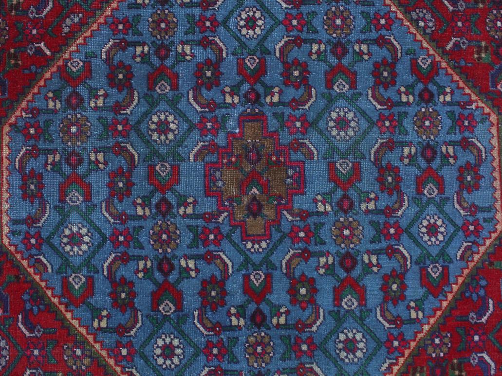 handmade Medallion, Traditional Tabriz Red Blue Hand Knotted RECTANGLE 100% WOOL area rug 10x13