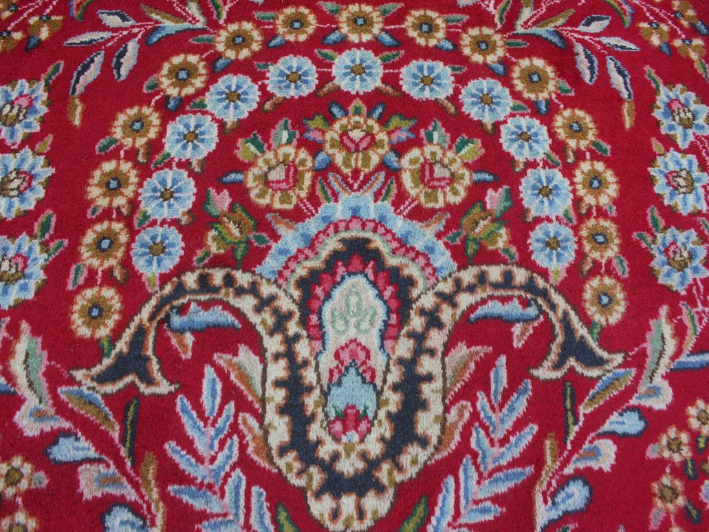 handmade Medallion, Traditional Tabriz Red Blue Hand Knotted RECTANGLE 100% WOOL area rug 10x13