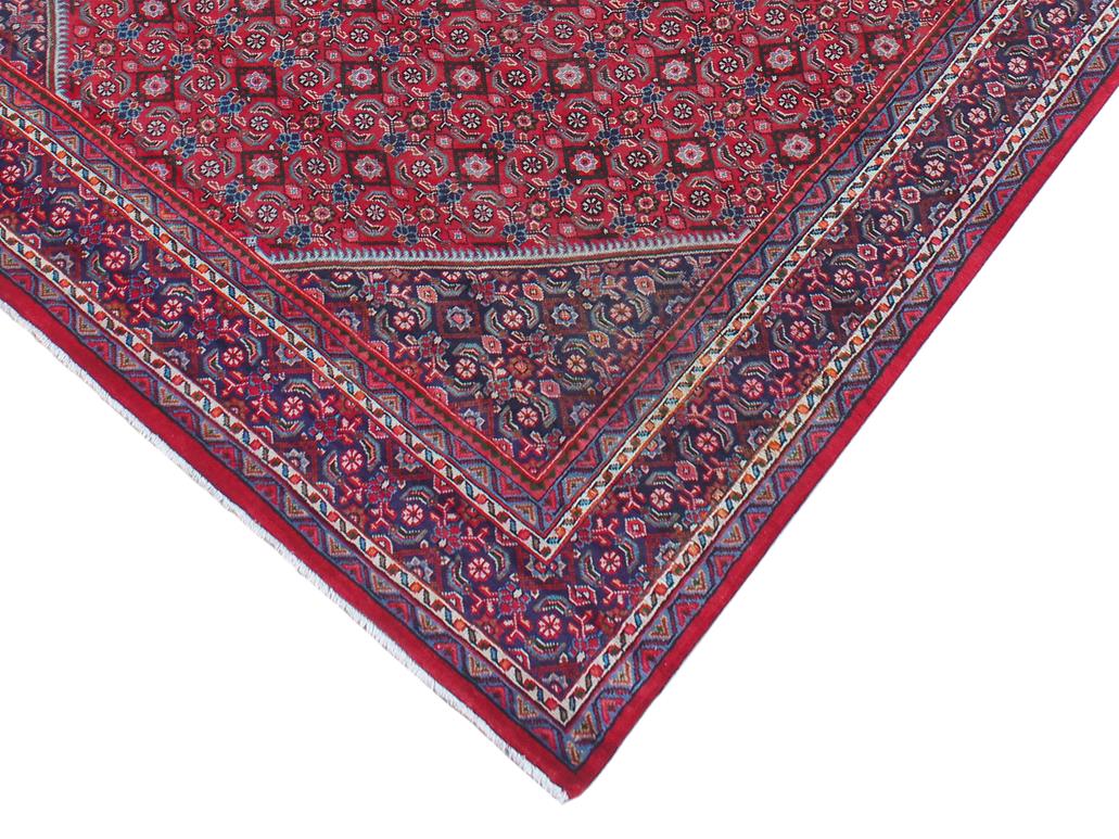 handmade Medallion, Traditional Tabriz Mahi Red Purple Hand Knotted RECTANGLE 100% WOOL area rug 10x13
