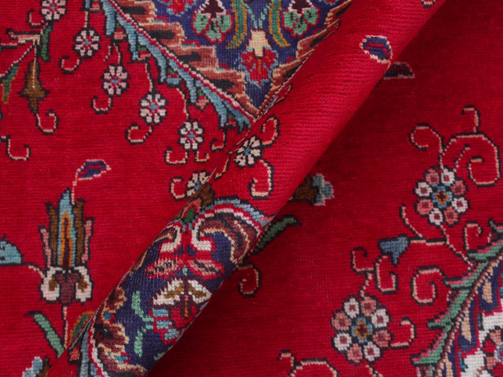 handmade Medallion, Traditional Tabriz Red Purple Hand Knotted RECTANGLE 100% WOOL area rug 9x13