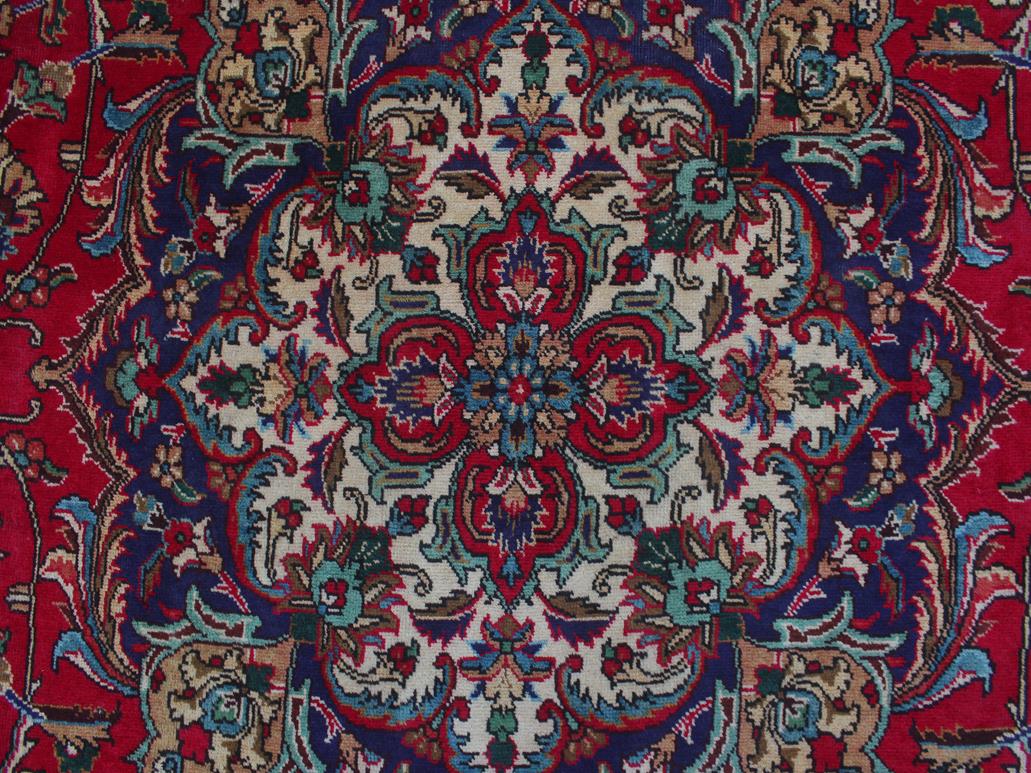 handmade Medallion, Traditional Kashan Red Purple Hand Knotted RECTANGLE 100% WOOL area rug 10x13