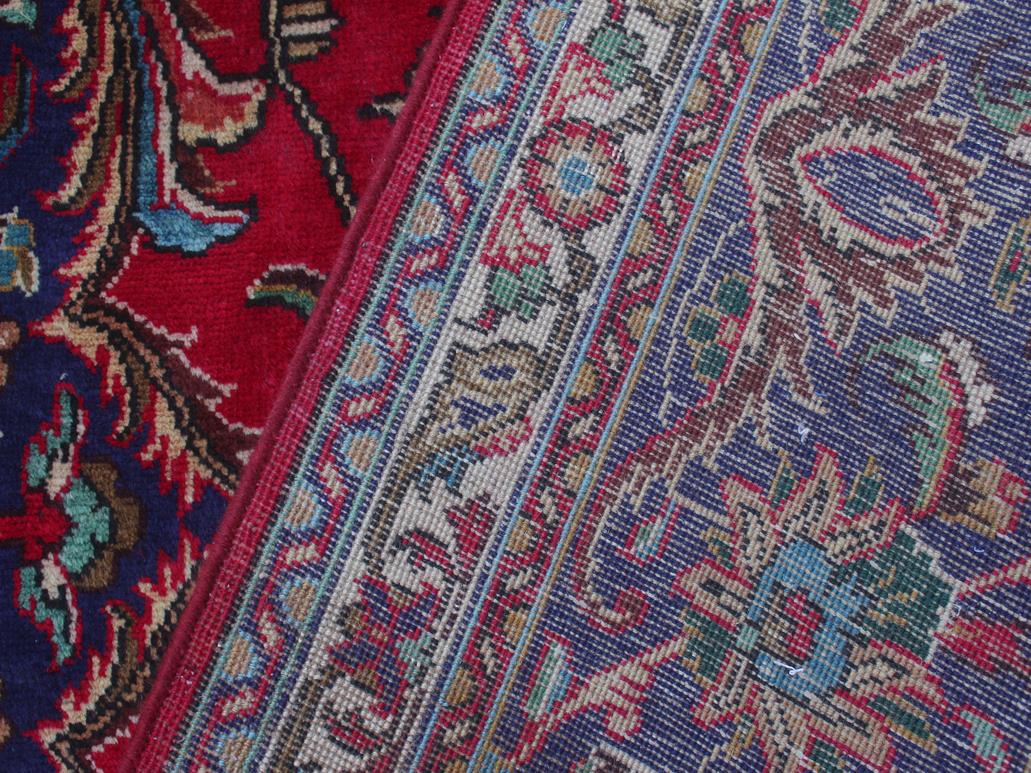 handmade Medallion, Traditional Kashan Red Purple Hand Knotted RECTANGLE 100% WOOL area rug 10x13
