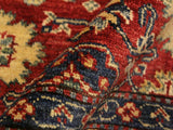handmade Geometric Super Kazak Red Beige Hand Knotted RECTANGLE 100% WOOL area rug 4x6