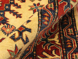 handmade Geometric Super Kazak Gold Red Hand Knotted RECTANGLE 100% WOOL area rug 5x6