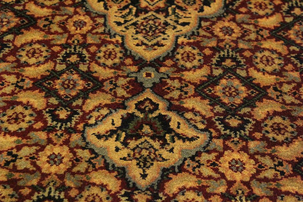 handmade Geometric Bidjar Red Blue Hand Knotted RECTANGLE 100% WOOL area rug 4 x 6