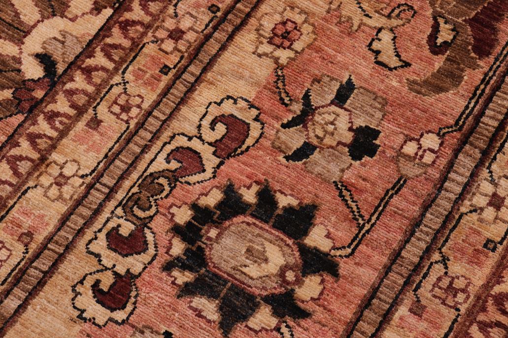 handmade Geometric  Aubergine Tan Hand Knotted RECTANGLE 100% WOOL area rug 12 x 17