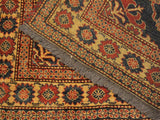 handmade Geometric Super Kazak Blue Tan Hand Knotted RECTANGLE 100% WOOL area rug 5x6