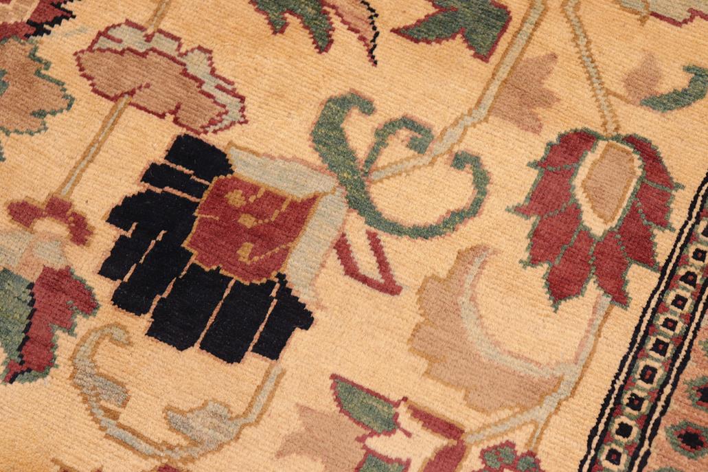 handmade Geometric Kafkaz Chobi Ziegler Beige Red Hand Knotted RECTANGLE 100% WOOL area rug 6 x 8