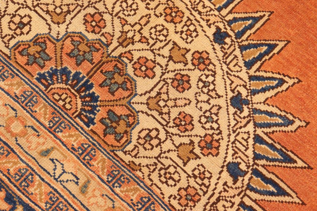 handmade Geometric Kafkaz Chobi Ziegler Rust Blue Hand Knotted RECTANGLE 100% WOOL area rug 8 x 10