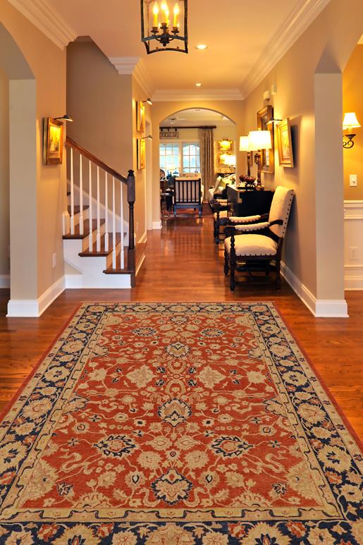 handmade Traditional Kafkaz Chobi Ziegler Rust Blue Hand Knotted RECTANGLE 100% WOOL area rug 9 x 12