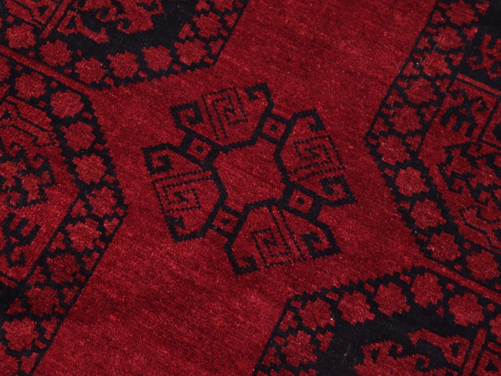 handmade Tribal Biljik Khal Mohammadi Red Black Hand Knotted RECTANGLE 100% WOOL area rug 9 x 12
