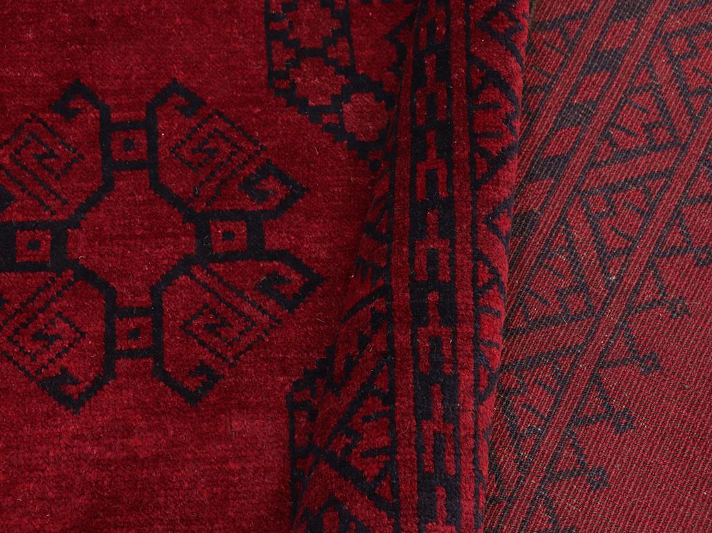 handmade Tribal Biljik Khal Mohammadi Red Black Hand Knotted RECTANGLE 100% WOOL area rug 9 x 12