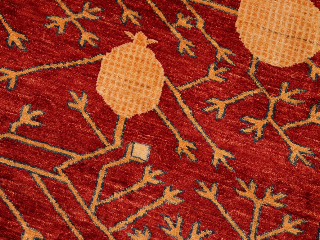 handmade Geometric Super Kazak Red Blue Hand Knotted RECTANGLE 100% WOOL area rug 7x10
