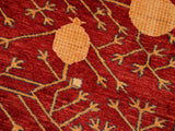 handmade Geometric Super Kazak Red Blue Hand Knotted RECTANGLE 100% WOOL area rug 7x10
