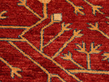 handmade Geometric Super Kazak Red Blue Hand Knotted RECTANGLE 100% WOOL area rug 7x10