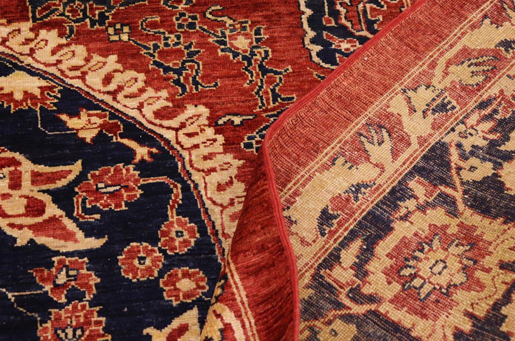 handmade Geometric Kafkaz Chobi Ziegler Red  Hand Knotted RECTANGLE 100% WOOL area rug 9 x 12