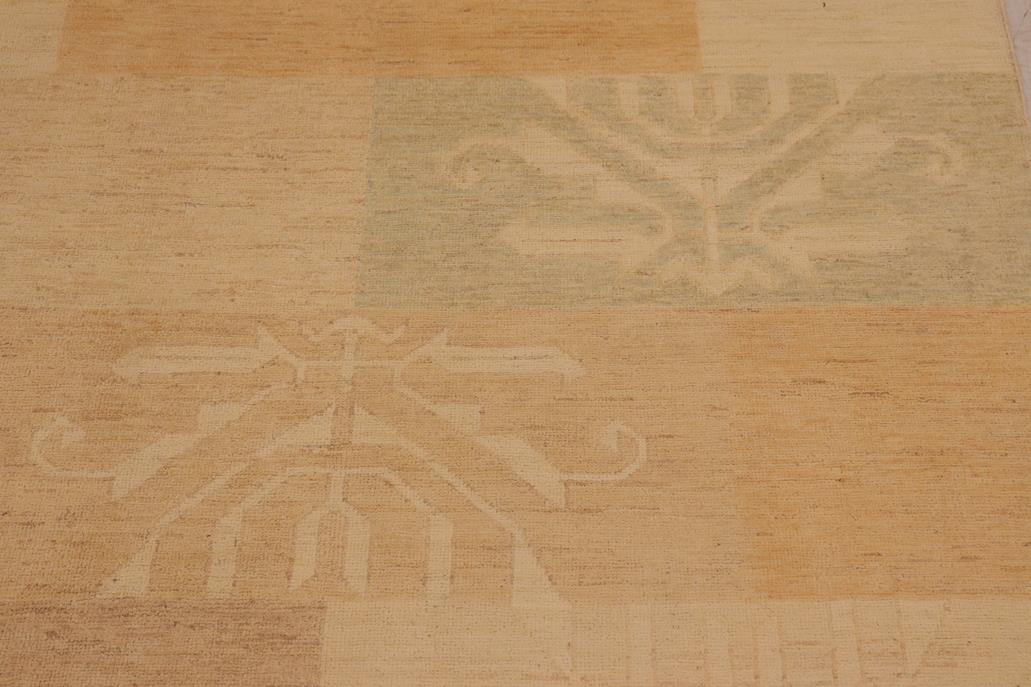 handmade Transitional Kafkaz Chobi Ziegler Tan Brown Hand Knotted RECTANGLE 100% WOOL area rug 10 x 13