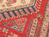 handmade Geometric Super Kazak Rust Tan Hand Knotted RECTANGLE 100% WOOL area rug 7x9