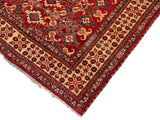 handmade Geometric Super Kazak Red Tan Hand Knotted RECTANGLE 100% WOOL area rug 8x11